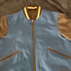 Coach Blue and Black Men's Bomber Jacket
